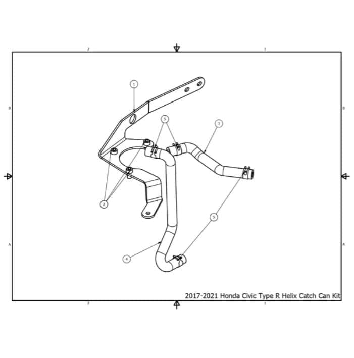 PRL Motorsports Helix Air Oil Separator Installation Kit for 2017-2021 Honda Civic Type-R FK8 (PRL-AOS-INSTALL-HCR)