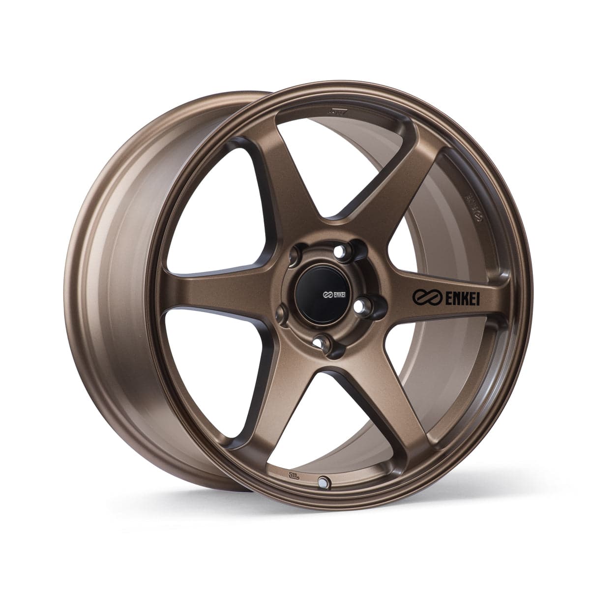 Enkei T6R 18x9.5 38 mm Offset 5x114.3 Patrón de pernos Rueda de cobre de diámetro 72.6 (539-895-6538ZP)