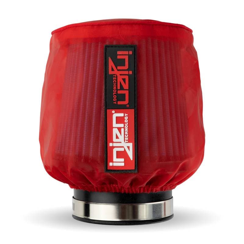 Injen Red Water Repellant Pre-Filter fits X-1015 X-1018 6.75in Base/5in Tall/5in Top (inj1034RED)