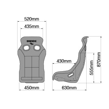 Asiento envolvente BRIDE XERO VS FRP en gradación *Aprobado por la FIA* 