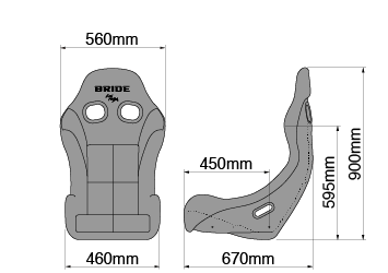 Asiento envolvente Bride Zieg IV FRP en gradación *Aprobado por la FIA*