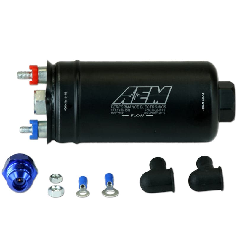 AEM 380LPH High Pressure Fuel Pump -6AN Female Out, -10AN Female In