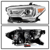 xTune Toyota Tacoma 16-19 SR & SR5 Model LED DRL Projector Headlights- Chrome PRO-JH-TTA16-FLED-SR-C