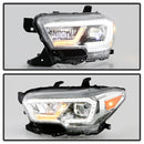 xTune Toyota Tacoma 16-19 SR & SR5 Model LED DRL Projector Headlights- Chrome PRO-JH-TTA16-FLED-SR-C