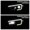 xTune Toyota Tacoma 2016-2019 TRD LED DRL Projector Headlights- Black PRO-JH-TTA16-FLED-TRD-BK