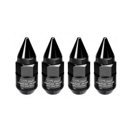 Kics Leggdura Racing Dangan Shell Lugnuts & Locks - Black - 12x1.50