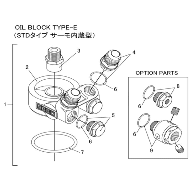 GReddy Type E Oil Cooler Block