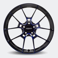 Rueda Volk Racing G025 19x10.5" 5x114.3 +22mm en Azul Oscuro/DC