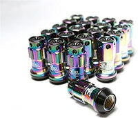 Project Kics R40 iConix NeoChrome Lug Nuts w/ Locks - 12X1.25 - Black Plastic Caps