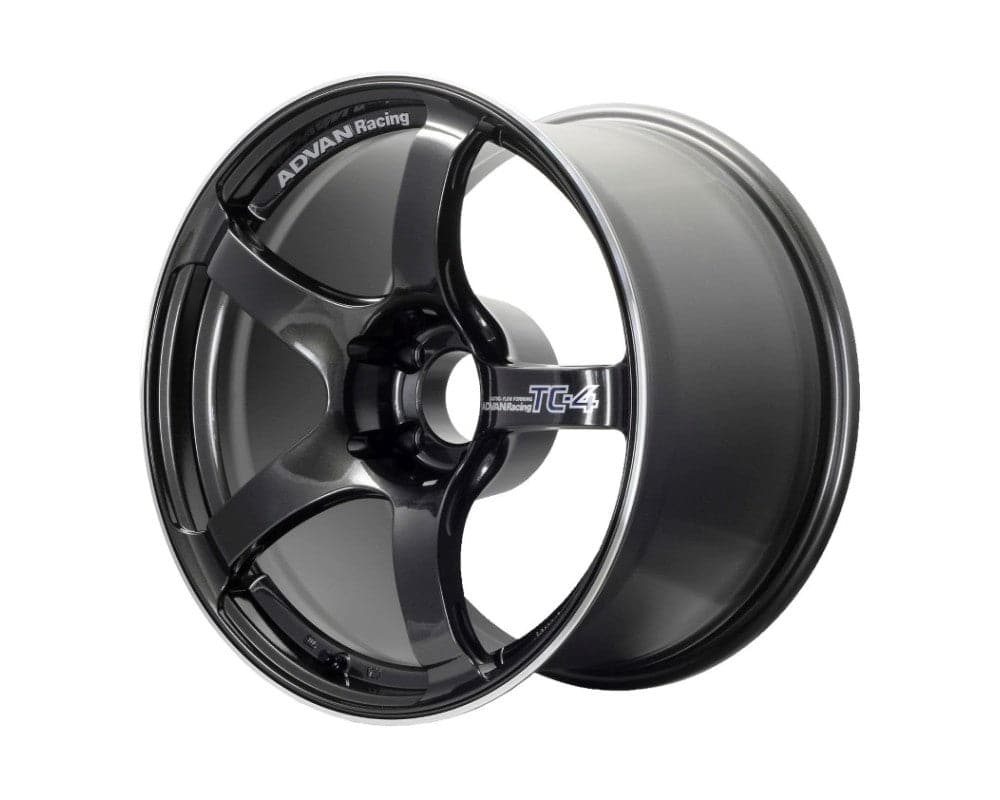 Advan TC4 18x9.5 +45 5-120 Racing Black Gun Metallic y Llanta de Aro