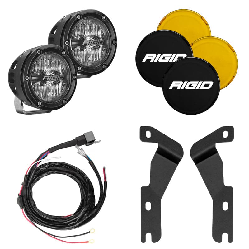 Rigid Industries 16-22 Toyota Tacoma A-Pillar Light Kit (Incl. 4In 360-Series Drive)