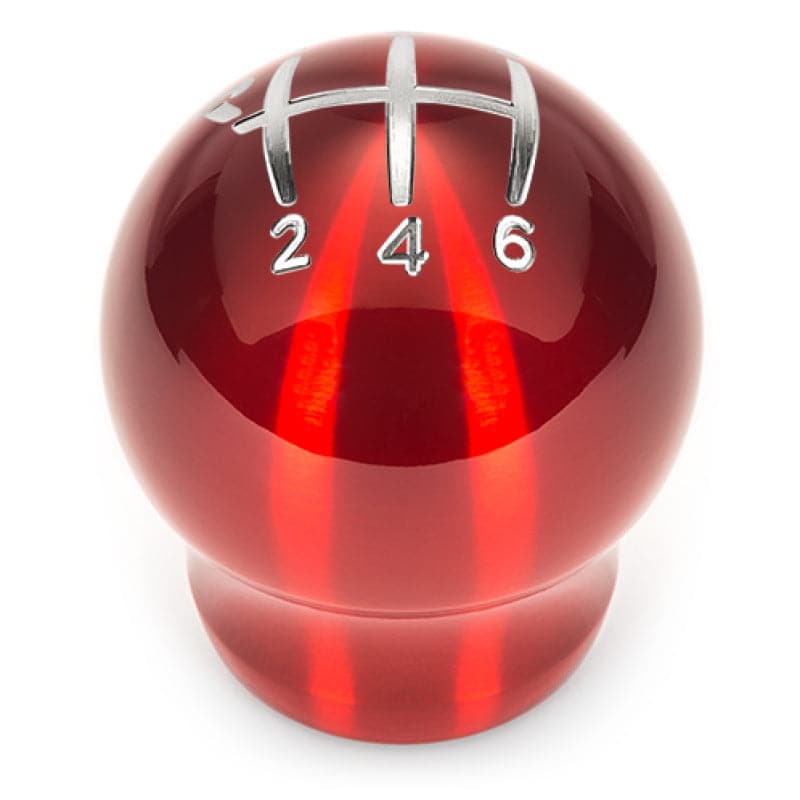 Raceseng Contour Shift Knob (Gate 1 Engraving) M12x1.25mm Adapter - Red Translucent