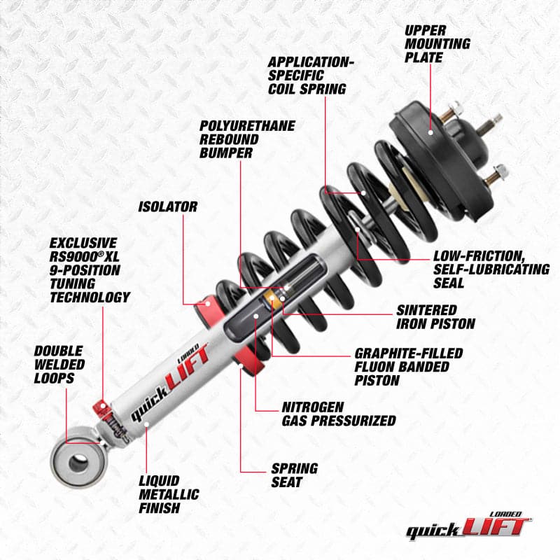 Rancho 05-18 Toyota Tacoma Carga frontal de elevación rápida (RS999915)