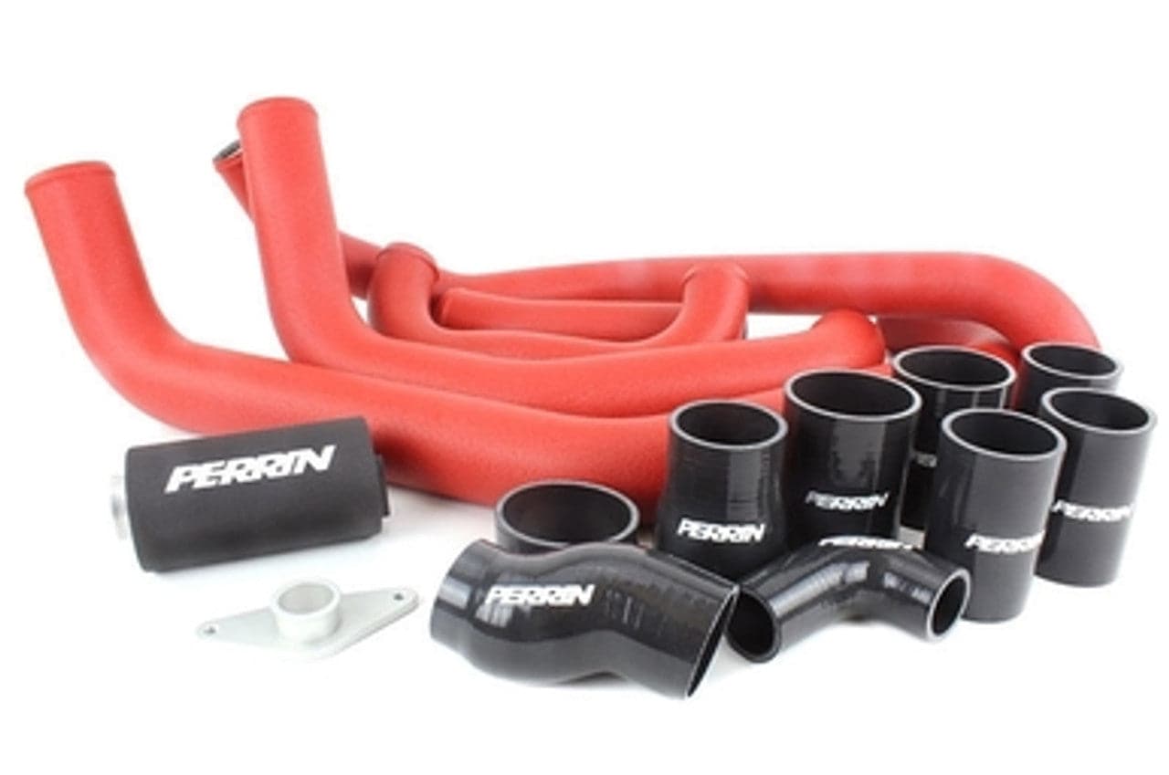 Perrin 08+ STi FMIC Red Boost Tubes w/ Black Silicone (perPSP-ITR-430-2RD/BK)