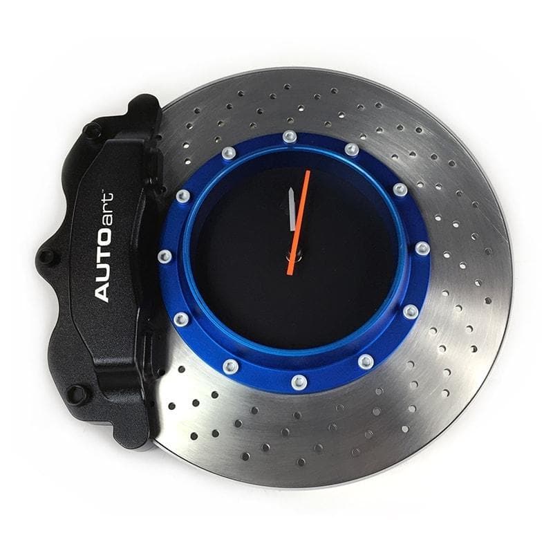 AUTOart Brake Assembly Wall Clock - Black Caliper Blue Rotor