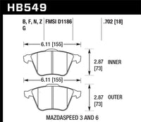 Hawk 07-08 Mazdaspeed3/06-07 Mazdaspeed6 HPS Pastillas de freno delanteras de calle