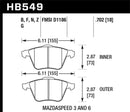 Hawk 07-08 Mazdaspeed3/06-07 Mazdaspeed6 Performance Ceramic Street Front Brake Pads