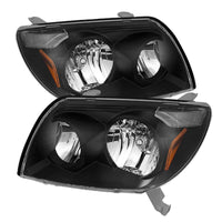 Xtune Toyota 4Runner 03-05 Faros delanteros de cristal negros HD-JH-T4R03-AM-BK