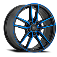 Konig Myth 19x8.5 5x114.3 ET40 Negro brillante con capa transparente tintada en azul