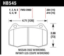 Hawk 03-07 G35/350z w/ Brembo Performance Ceramic Street Front Brake Pads (HB545Z.564)