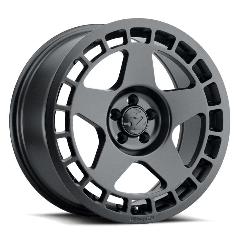 quince52 Turbomac 18x8.5 5x108 42 mm ET 63.4 mm Rueda negra de asfalto con orificio central (TURAB-88558+42)