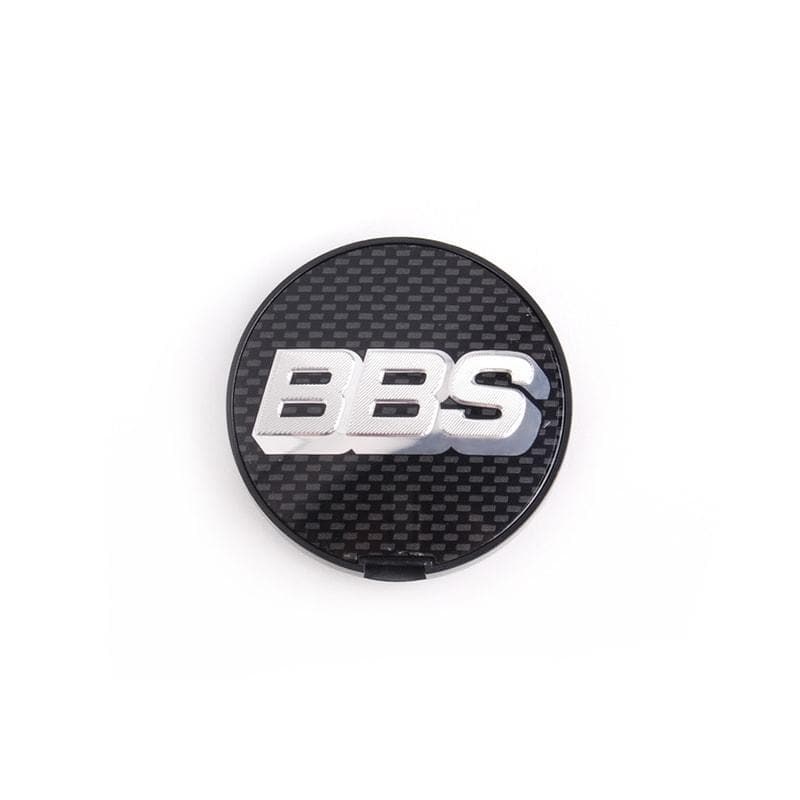 Insignia central BBS de carbono/plata con logotipo de 56 mm (1 tapa)