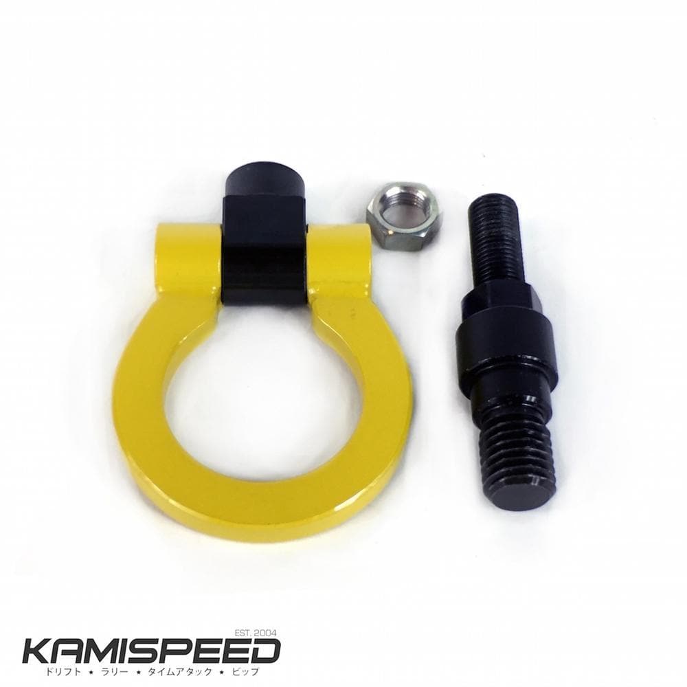 Beatrush Yellow Front Tow Hook for the Honda CR-Z, Fit, & Insight