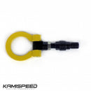 Beatrush Yellow Front Tow Hook for the Honda CR-Z, Fit, & Insight