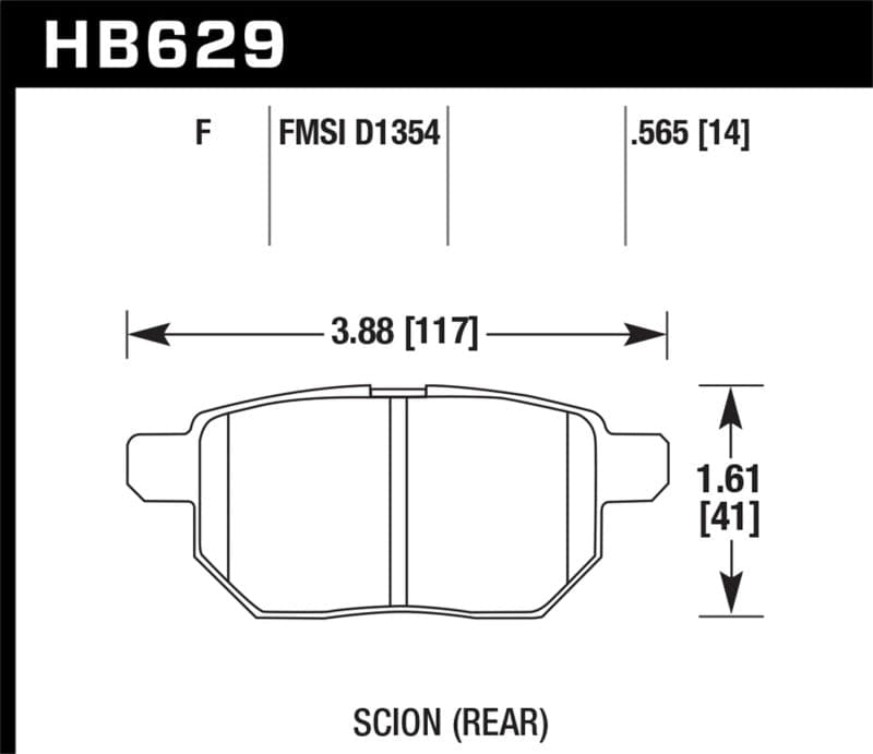 Hawk 2019+ Corolla & Other Models Rear HPS 5.0 Brake Pads