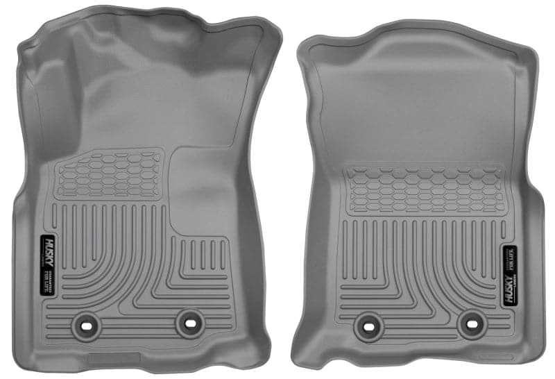 Husky Liners 2018 Toyota Tacoma Double Cab WeatherBeater Grey Front Floor Liners