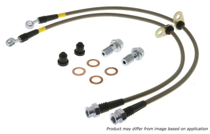 StopTech 03-08 Pontiac Vibe/ 05-10 Scion tC / 00-05 Celica / 03-08 Corolla / 03-08 Matrix / 04-09 Prius Front Stainless Steel Brake Lines (950.44005)