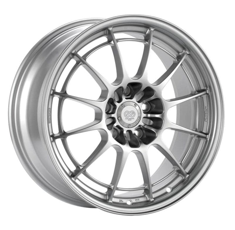 Enkei NT03+M 18x8.5 5x114.3 38mm Offset 72.6mm Bore Silver Wheel G35/350z (3658856538SP)