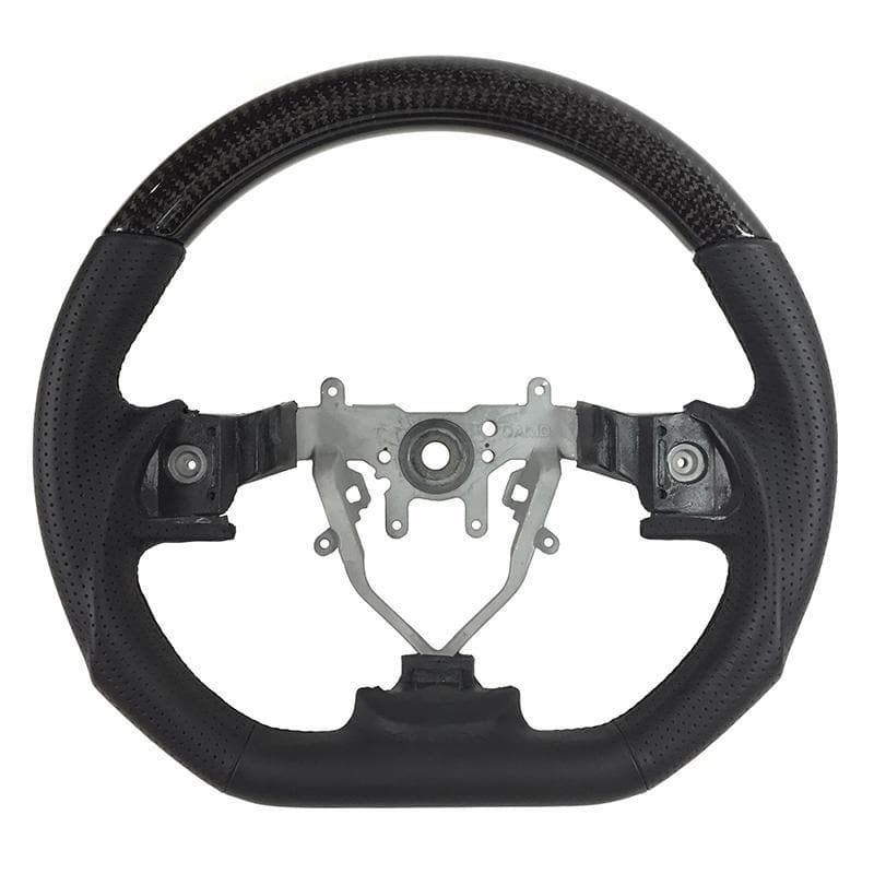 Volante de carbono DAMD en forma de D (costuras negras): Impreza WRX / STI 08-14, Legacy / Outback 08-09 y Forester 09-13