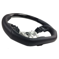 DAMD D-Shape Carbon Steering Wheel (Black Stitching) - 08-14 Impreza WRX / STI, 08-09 Legacy / Outback, and 09-13 Forester