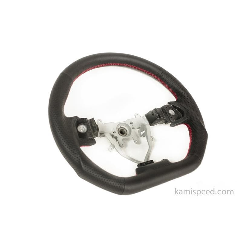 Volante con puntada roja en forma de D DAMD - Subaru WRX/STi (08-14), Legacy/Outback (08-09), Forrester (09-13)