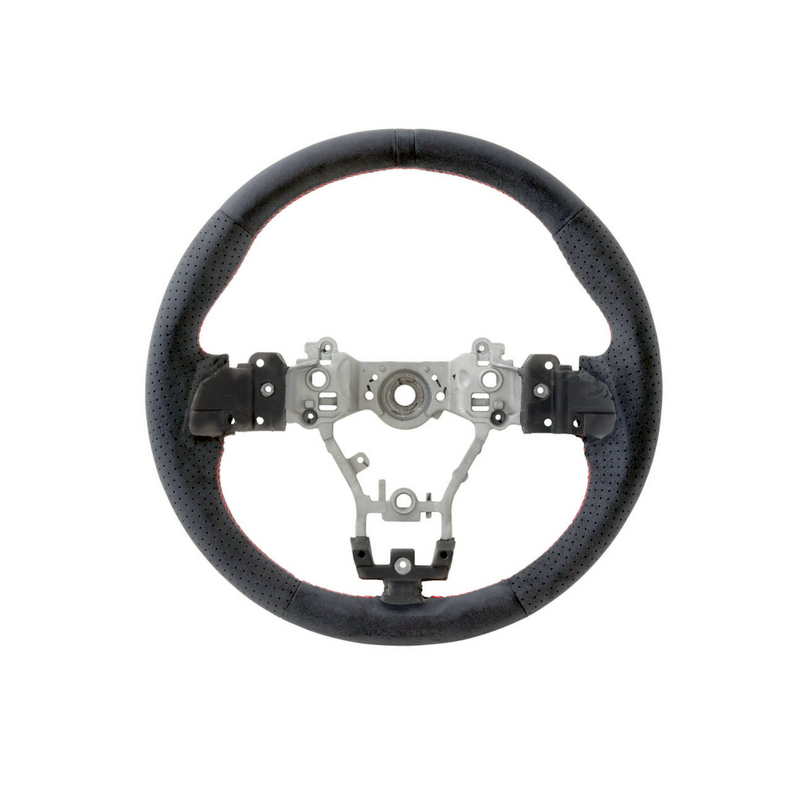 DAMD Suede Red-Stitch O-Shape Steering Wheel - 2015+ Subaru WRX & WRX STi