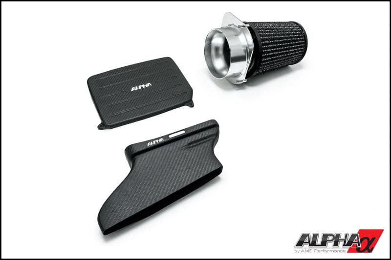 AMS Performance 14-18 Mercedes-Benz CLA 45 AMG 2.0T Alpha Sistema de admisión con conducto y tapa de fibra de carbono (ALP.19.08.0004-1)