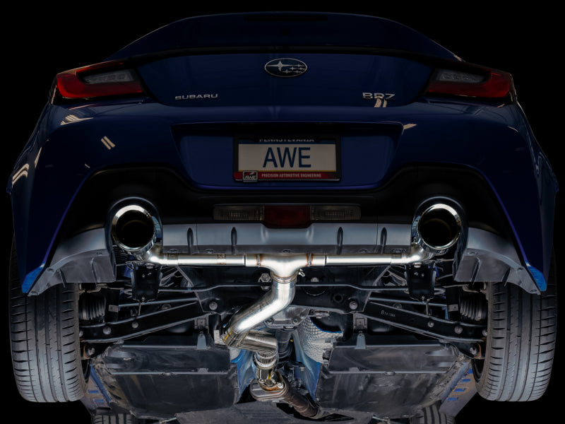 AWE Subaru BRZ/Toyota GR86/Toyota 86 Track Edition Escape Cat-Back - Puntas plateadas cromadas