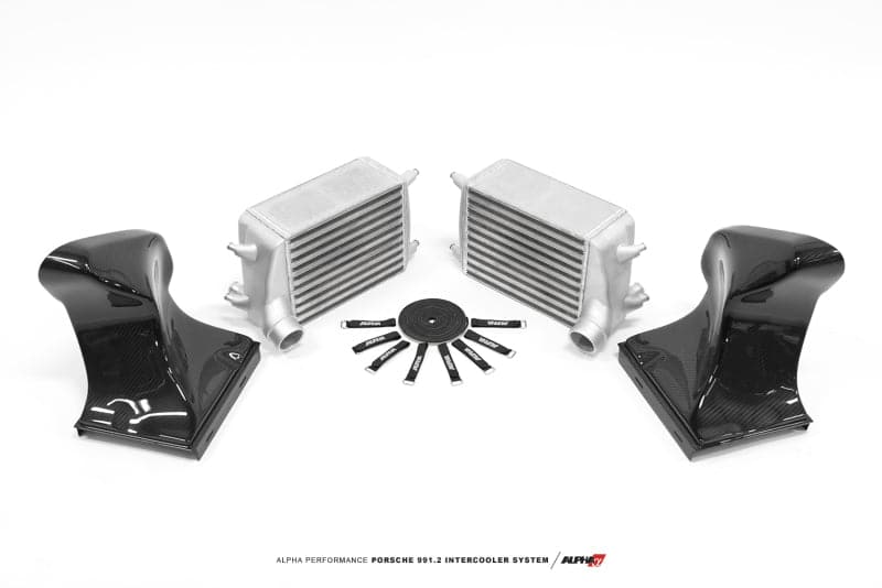 AMS Performance 16-19 Porsche Carrera/Carrera S (991.2) Alpha Intercooler Kit w/Carbon Fiber Shrouds (ALP.26.09.0001-1)