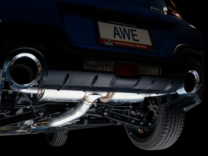 AWE Subaru BRZ/ Toyota GR86/ Toyota 86 Touring Edition Cat-Back Exhaust- Chrome Silver Tips