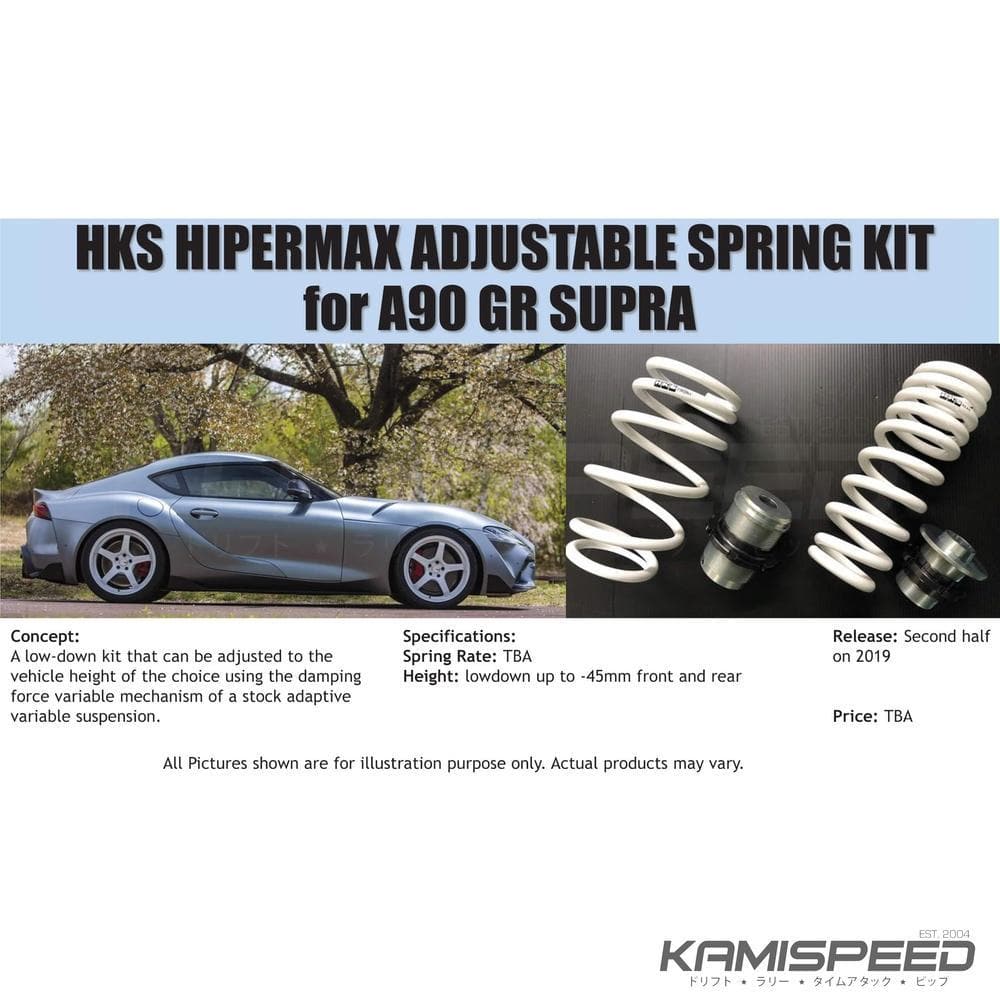 Kit de resortes ajustables HKS Hipermax Touring | 2020+ Toyota GR Supra A90