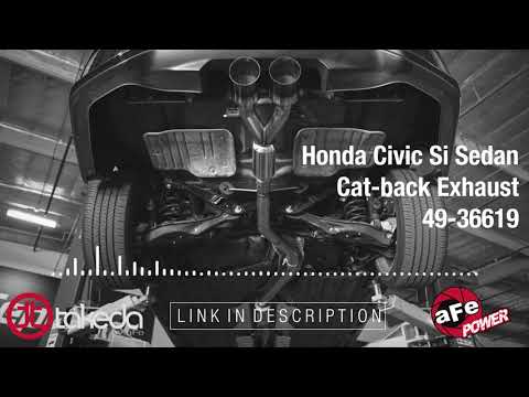 aFe Takeda Sistema de escape Cat-Back de 2.5 pulgadas 304SS con puntas de carbono para Honda Civic Si Sedan I4 1.5L 17-20 (afe49-36619-C)