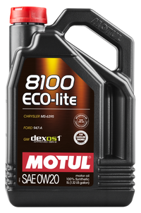 Aceite de motor sintético Motul 5L 8100 0W20 ECO-LITE (Caja de 4)