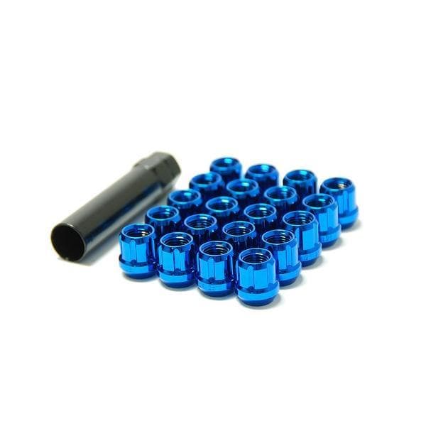 Muteki Short Open Ended Lug Nut Locks - 12x1.25 Electric Blue