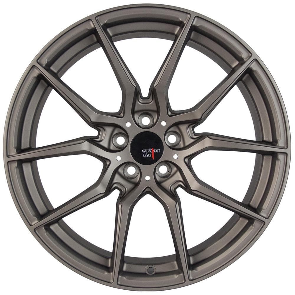 Option Lab Noble Grey R716 18x8.5 +35 5x114.3 15+ WRX STI 17+ Civic Si