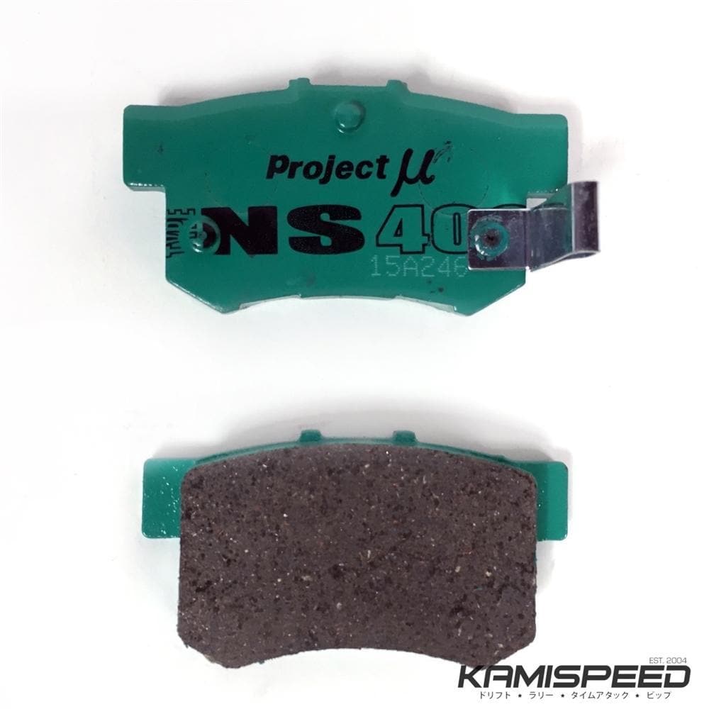 Project Mu NS400 Rear Pads - Honda S2000, Civic (FG) & Acura Integra, RSX (see application)