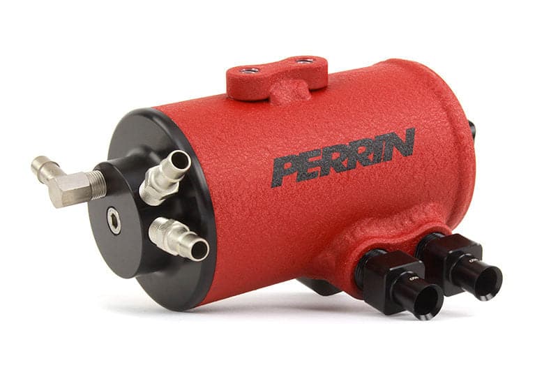 Separador de aceite de aire rojo Perrin 02+ Subaru WRX/STI (perPSP-ENG-606RD)