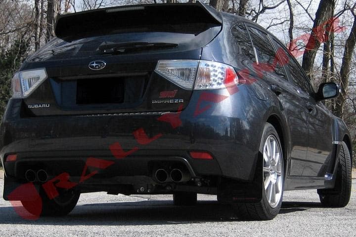 Rally Armor Hatch Guardabarros Logotipo rojo - WRX 11-13 y STI 08-13