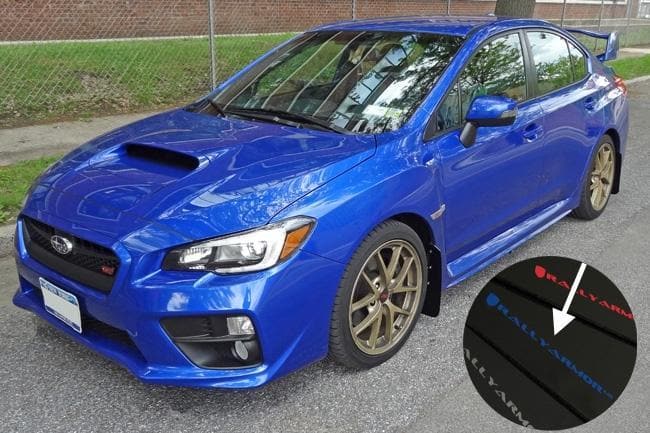 Guardabarros Rally Armor con logotipo azul - 2015 Subaru WRX &amp; STI