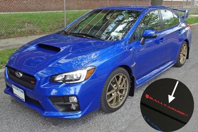 Guardabarros Rally Armor con logotipo rojo - 2015 Subaru WRX y STI